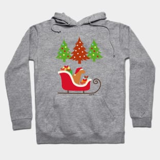 Fox Red Labrador Christmas Sleigh Hoodie